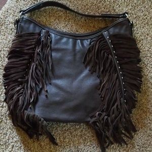 Montana west leather bag with fringe